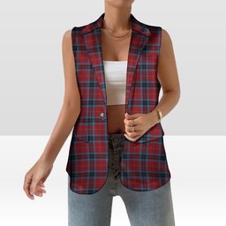 ScotsTee Shop Scottish MacTavish Women's Tartan Sleeveless Blazer Suit Vest