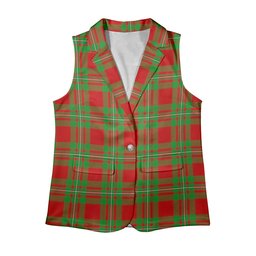 ScotsTee Shop Scottish Gregor Modern Women's Tartan Sleeveless Blazer Suit Vest