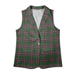 ScotsTee Shop Scottish McFarland Hunting Women's Tartan Sleeveless Blazer Suit Vest