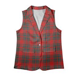 ScotsTee Shop Scottish MacIntosh Red Modern Women's Tartan Sleeveless Blazer Suit Vest