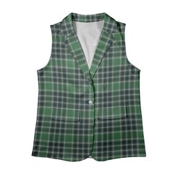 ScotsTee Shop Scottish McDonald Lord of the Isles Hunting Modern Women's Tartan Sleeveless Blazer Suit Vest