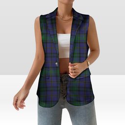 ScotsTee Shop Scottish Weir Modern Women's Tartan Sleeveless Blazer Suit Vest