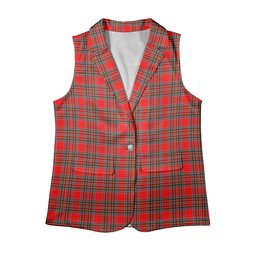 ScotsTee Shop Scottish MacBean Modern Women's Tartan Sleeveless Blazer Suit Vest