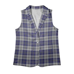 ScotsTee Shop Scottish McPherson Dress Blue Women's Tartan Sleeveless Blazer Suit Vest