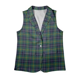 ScotsTee Shop Scottish Turnbull Hunting Modern Clan Women's Tartan Sleeveless Blazer Suit Vest