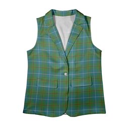 ScotsTee Shop Scottish Turnbull Hunting Ancient Clan Women's Tartan Sleeveless Blazer Suit Vest