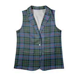ScotsTee Shop Scottish Malcolm of Berwick Ancient Women's Tartan Sleeveless Blazer Suit Vest