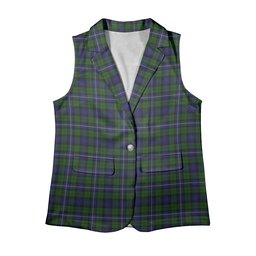 ScotsTee Shop Scottish Robertson Hunting 1 Women's Tartan Sleeveless Blazer Suit Vest