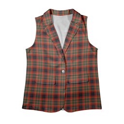 ScotsTee Shop Scottish Innes Red Ancient Women's Tartan Sleeveless Blazer Suit Vest