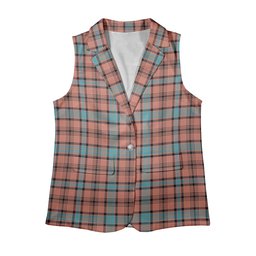 ScotsTee Shop Scottish Hamilton Red Modern Women's Tartan Sleeveless Blazer Suit Vest