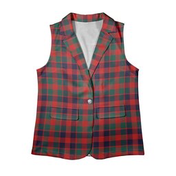 ScotsTee Shop Scottish MacGowan Modern Women's Tartan Sleeveless Blazer Suit Vest