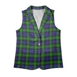 ScotsTee Shop Scottish Gordon Modern Women's Tartan Sleeveless Blazer Suit Vest