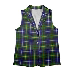 ScotsTee Shop Scottish McNeil of Barra Modern Women's Tartan Sleeveless Blazer Suit Vest