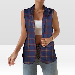 ScotsTee Shop Scottish MacLaine of Lochbuie Women's Tartan Sleeveless Blazer Suit Vest