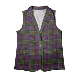 ScotsTee Shop Scottish MacDonald of Clan Ranald Modern Women's Tartan Sleeveless Blazer Suit Vest