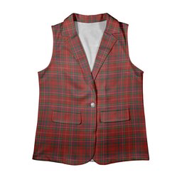 ScotsTee Shop Scottish MacDonald of Staffa 3 Women's Tartan Sleeveless Blazer Suit Vest