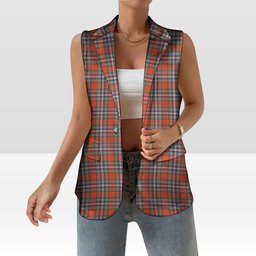 ScotsTee Shop Scottish McFarlane Ancient Women's Tartan Sleeveless Blazer Suit Vest
