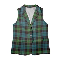 ScotsTee Shop Scottish Stewart Old Ancient Clan Women's Tartan Sleeveless Blazer Suit Vest