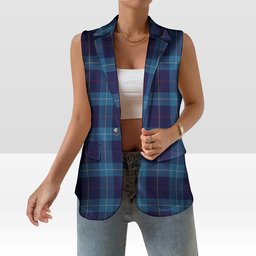 ScotsTee Shop Scottish McKerrell of Hillhouse Women's Tartan Sleeveless Blazer Suit Vest
