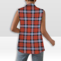 ScotsTee Shop Scottish Baillie of Polkemmet Red Ancient Women's Tartan Sleeveless Blazer Suit Vest