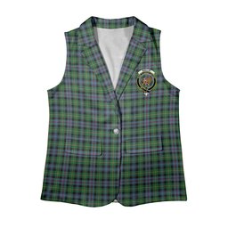 ScotsTee Shop Scottish Baillie of Lamington Modern Clan Women's Tartan Sleeveless Blazer Suit Vest