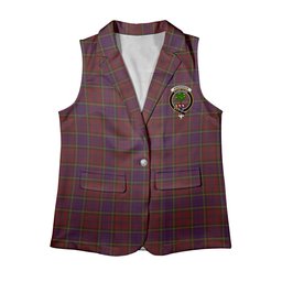 ScotsTee Shop Scottish Anderson of Kinnedear Red Women's Tartan Sleeveless Blazer Suit Vest