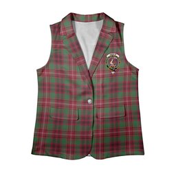 ScotsTee Shop Scottish Ainslie Modern Women's Tartan Sleeveless Blazer Suit Vest
