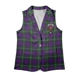 ScotsTee Shop Scottish Baillie Highland Society Women's Tartan Sleeveless Blazer Suit Vest