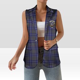 ScotsTee Shop Scottish Alexander of Menstry Women's Tartan Sleeveless Blazer Suit Vest