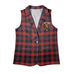 ScotsTee Shop Scottish Brown Modern Women's Tartan Sleeveless Blazer Suit Vest