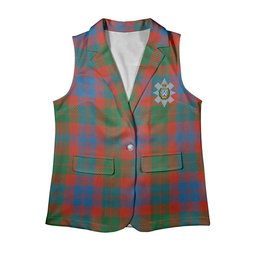 ScotsTee Shop Scottish Black Watch Pipe Band Ancient Women's Tartan Sleeveless Blazer Suit Vest