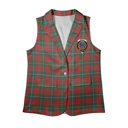 ScotsTee Shop Scottish Bruce Hunting Modern Women's Tartan Sleeveless Blazer Suit Vest