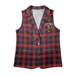 ScotsTee Shop Scottish Broun Modern Women's Tartan Sleeveless Blazer Suit Vest