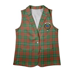 ScotsTee Shop Scottish Bruce Hunting Ancient Women's Tartan Sleeveless Blazer Suit Vest