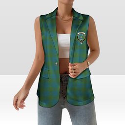 ScotsTee Shop Scottish Barclay Hunting Ancient Clan Women's Tartan Sleeveless Blazer Suit Vest
