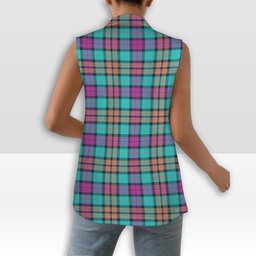ScotsTee Shop Scottish Buchanan Inauguration Women's Tartan Sleeveless Blazer Suit Vest