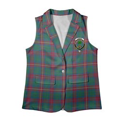 ScotsTee Shop Scottish Cairns of Finavon Ancient Women's Tartan Sleeveless Blazer Suit Vest
