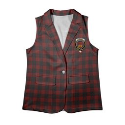 ScotsTee Shop Scottish Cameron Black and Red Women's Tartan Sleeveless Blazer Suit Vest