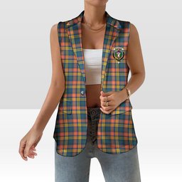 ScotsTee Shop Scottish Buchanan Ancient Women's Tartan Sleeveless Blazer Suit Vest