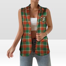 ScotsTee Shop Scottish Brisbane Ancient Women's Tartan Sleeveless Blazer Suit Vest
