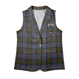 ScotsTee Shop Scottish Bowie Black Women's Tartan Sleeveless Blazer Suit Vest