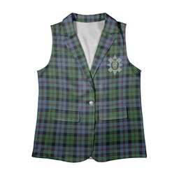 ScotsTee Shop Scottish Black Watch Coarse Kilt Ancient Women's Tartan Sleeveless Blazer Suit Vest