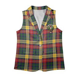ScotsTee Shop Scottish Buchanan Women's Tartan Sleeveless Blazer Suit Vest