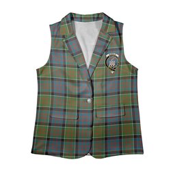 ScotsTee Shop Scottish Donald of Clan Ranald Ancient Women's Tartan Sleeveless Blazer Suit Vest
