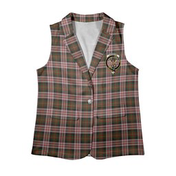 ScotsTee Shop Scottish Carnegie Dress Women's Tartan Sleeveless Blazer Suit Vest