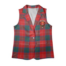ScotsTee Shop Scottish Chisholm Modern Women's Tartan Sleeveless Blazer Suit Vest