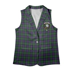 ScotsTee Shop Scottish Campbell of Cawdor Women's Tartan Sleeveless Blazer Suit Vest