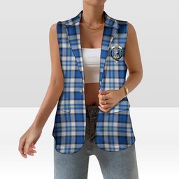 ScotsTee Shop Scottish Craig Paisley Modern Women's Tartan Sleeveless Blazer Suit Vest