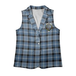 ScotsTee Shop Scottish Clark Modern Women's Tartan Sleeveless Blazer Suit Vest