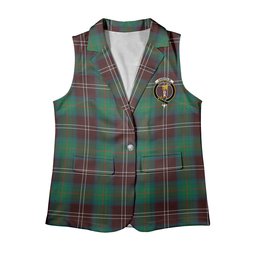 ScotsTee Shop Scottish Chisholm Hunting Ancient Women's Tartan Sleeveless Blazer Suit Vest